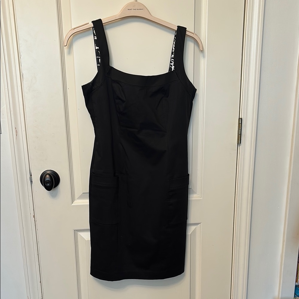 Elie Tahari Black Sleeveless Sheath Mini Dress SZ 4